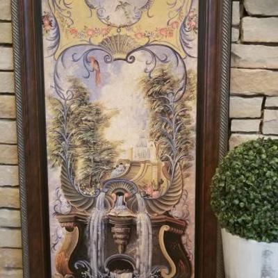 49" x 26". Gorgeous painting. Retails $345. Estate sale price: $150 (2 paintings available. This is the 1st painting)