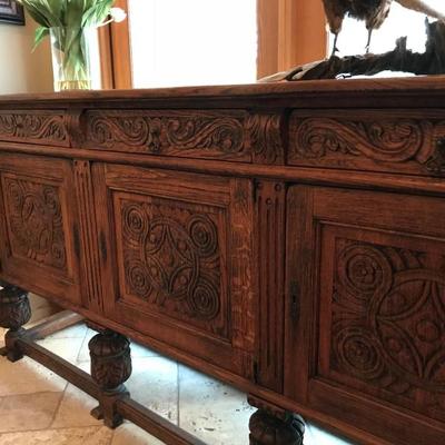 Hand carved Buffet. $500
