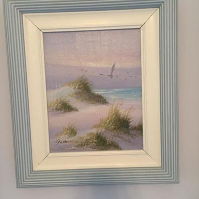 Beach themed artwork.
