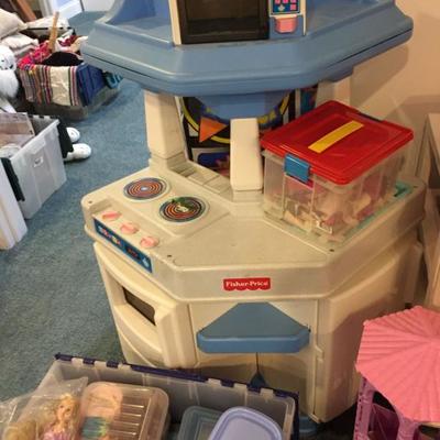 Fisher Price play kitchen.
