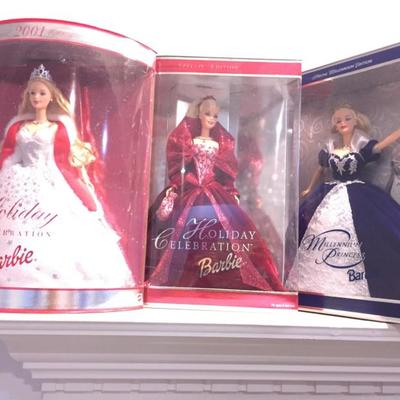 Holiday Celebration Barbies - Collector's editions.