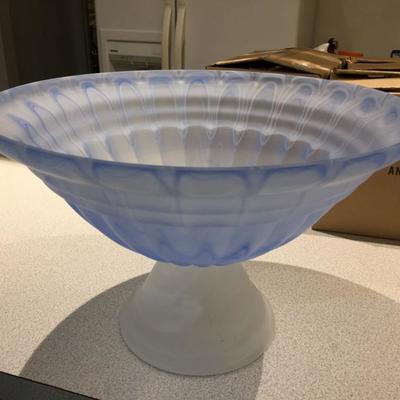 Large frosted decorative bowl.