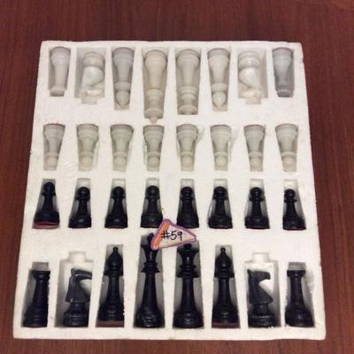 JYR059 Vintage Marble Chess Pieces