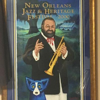 2000 New Orleans Jazz and Heritage Festival Poster Blue Dog Framed Al Hirt by George Rodrigue

https://www.ebay.com/itm/123293697609