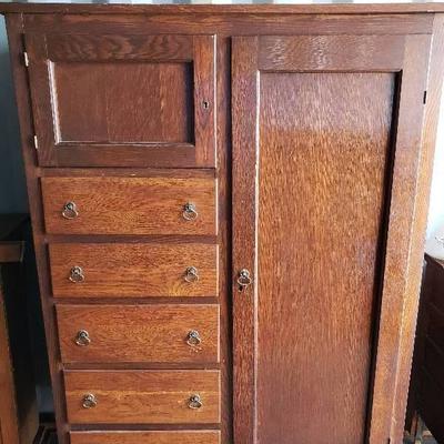 Antique Dressing Cabinet Armoire
