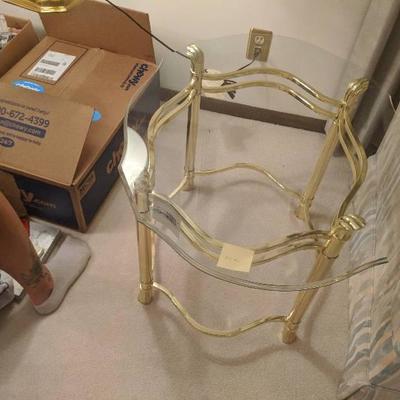 Polished Brass glass end table41