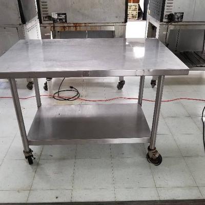 Stainless Steel Rolling Prep Table