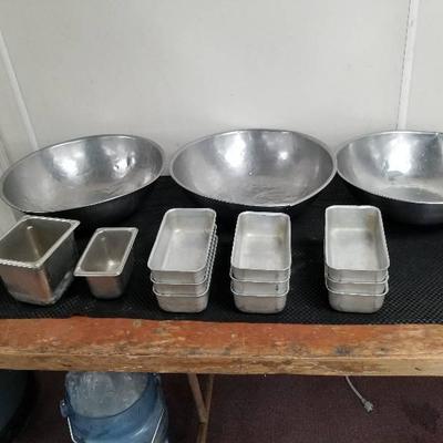 Stainless Baking Pans and Bowl Lot
