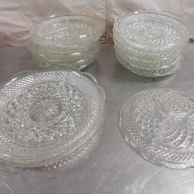 Clear Glass Decorative Serving Plates