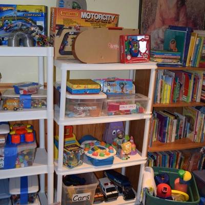 Shelving Units, Games, Toys, Books