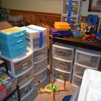 Plastic Storage Units, Toys, Games