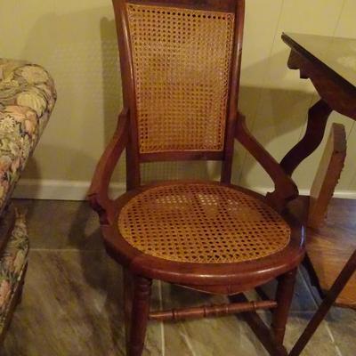 antique cane chair rocker