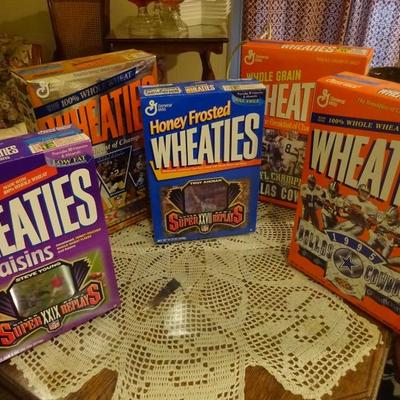 Wheaties boxes still sealed date back to 1991. 