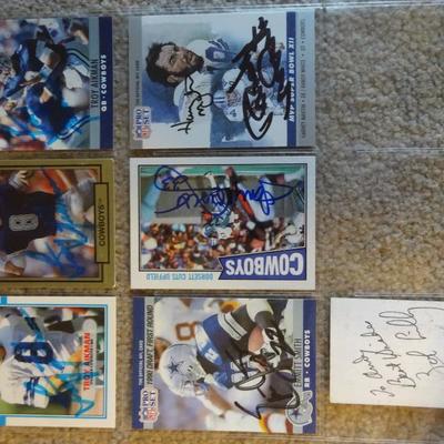 signed baseball card  toy airman. Emmitt smith and lots more 
