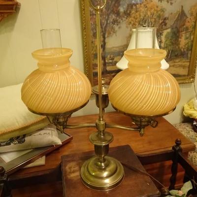 antique student lamp
