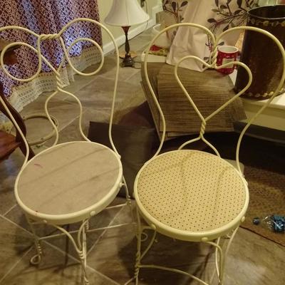 antique metal chairs