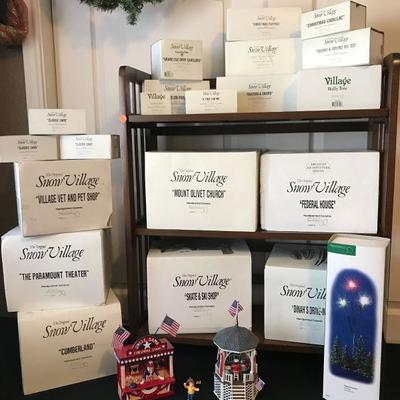 Department 56 collectibles. All of these are retired. Lots of Christmas.