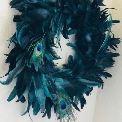 Hackle peacock eye wreath. $20.