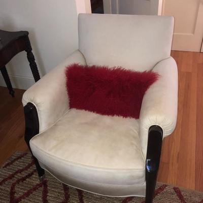 Italian made pigskin art deco style club chair (1 of 2)