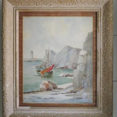 One of a Pair of Lovely Small Orig. Watercolors