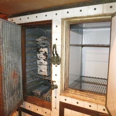 Inside of the Original Ceramic-Tile Front Refrigerator from 1913!