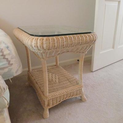 1 of 2 Wicker End Tables