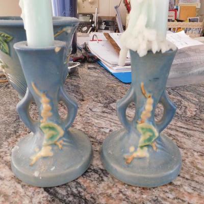 Roseville Candle Holders 