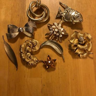 Vintage signed costume jewelry,  gloves, clothing