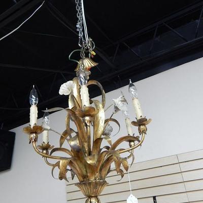 Italian Gilt Metal Chandelier