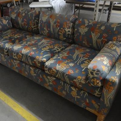 Couch w floral design.