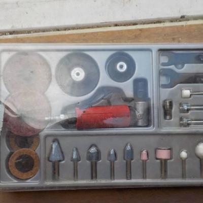 Air tool grinding set wit grinding wheels and ston