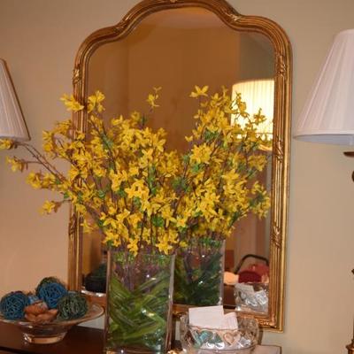 Mirror, Silk Florals, & Home Decor