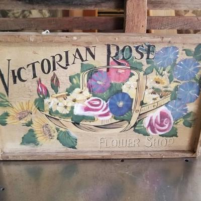 Victorian Rose Flower Shop Sign