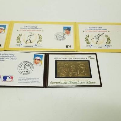 Babe Ruth HOF Stamp Lot Official Post Office