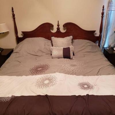 King Comforter Set, Pillows and Drapes