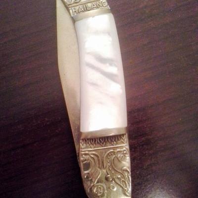 Thailand Mother of Pearl Pocket Knife