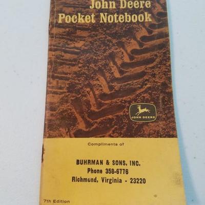 1956 John Deere Logo on Farm Pocket Notebook