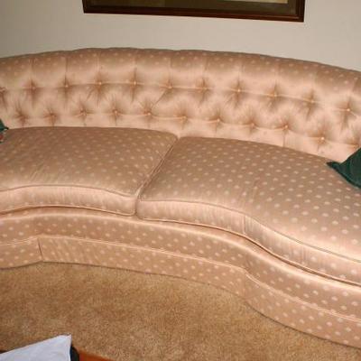 Retro Curved Kidney Shape Sofa In Stunning Condition
