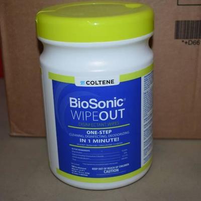 12 Tubs Coltene Biosonic Wipe Out Disinfectant
