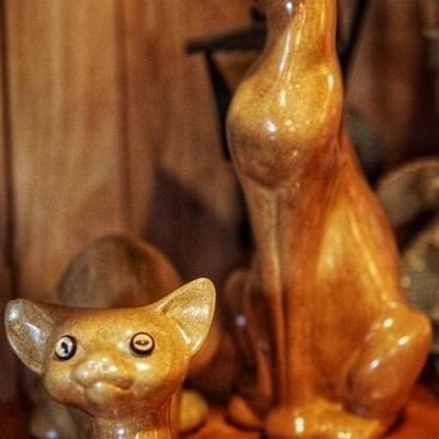 Mid-century cat figurines 
