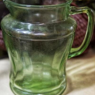 Uranium glass pitcher 
