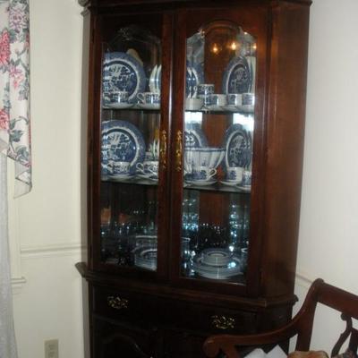 mahogany corner curio china cabinet