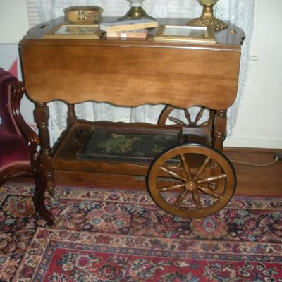 vintage tea cart with drawer