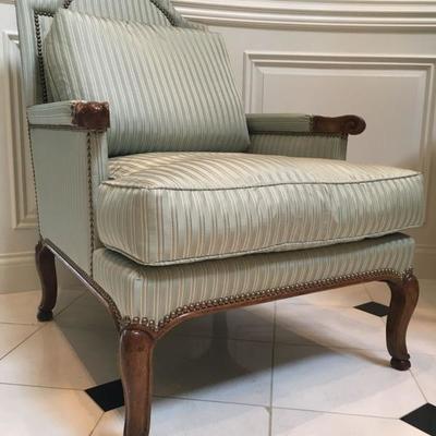 Dennis and Leen Gentleman's Chair in Silk, Pair Available