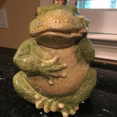 Frog Prince Cookie Jar 