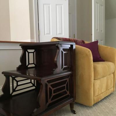 Leather Top Graduated Side Table