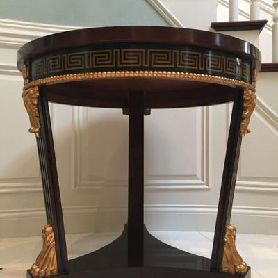 Round Table with Greek Key Detail 