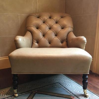 Tufted Back Leather Armchair from R Jones 