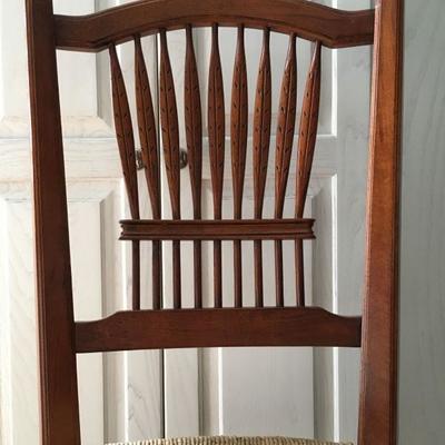 Set of Six Rush Seat Chairs 