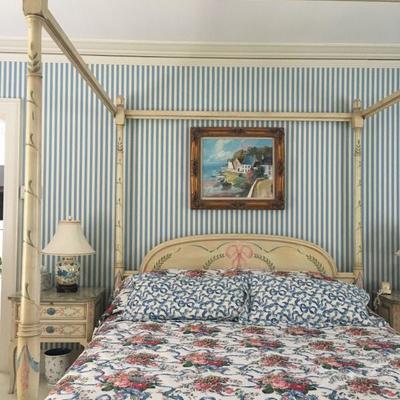 Karges Hand Painted King Four Poster Bed